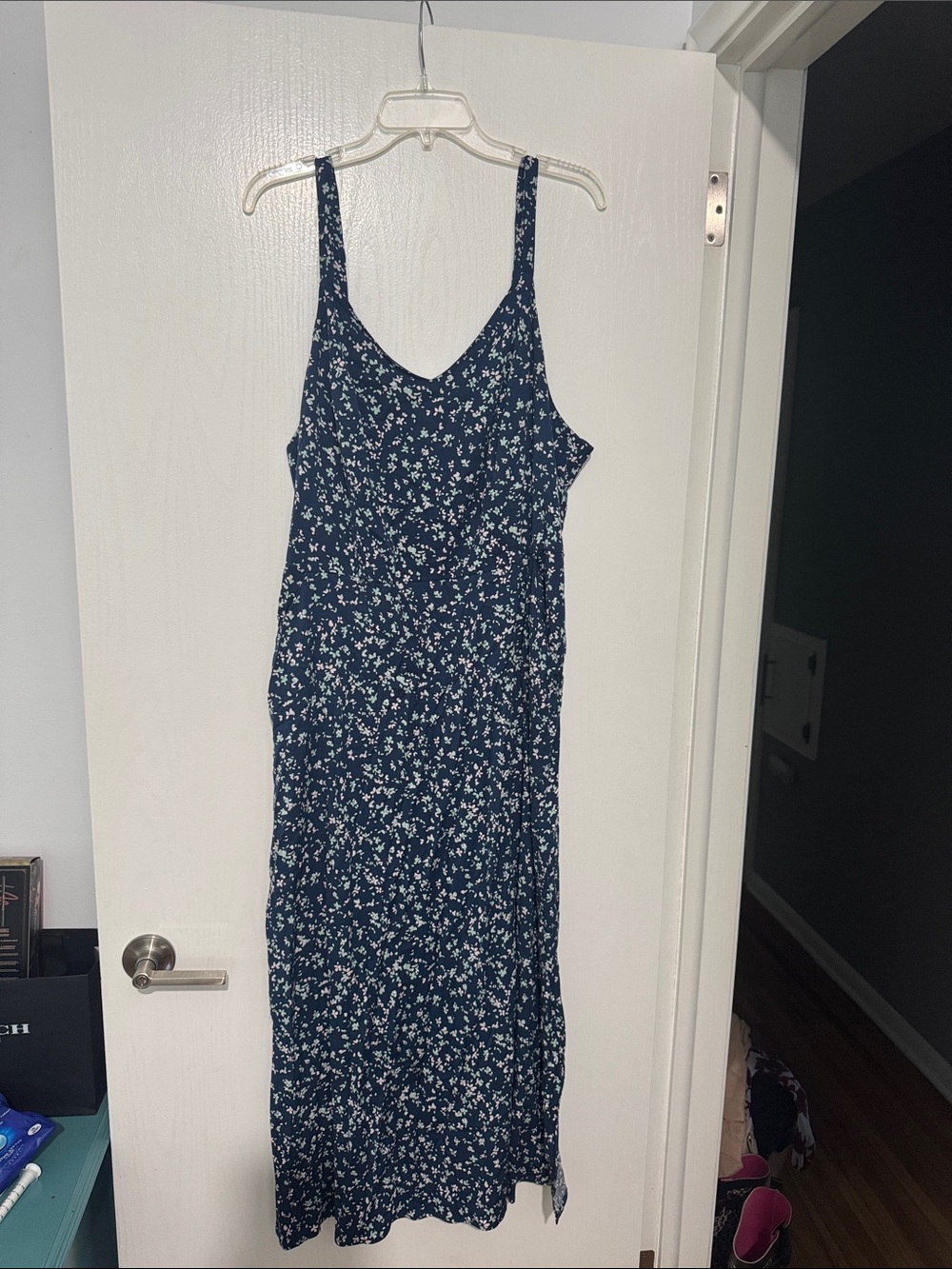 Women’s Navy Floral Slip Dress